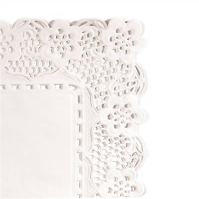 DENTELLES RECTANGULAIRES 53 G/M2 45x36 CM BLANC PAPIER (250 UNITÉ)