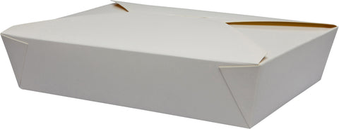 Boîtes repas biopack 1300ml carton blanc/brun (200 unités)