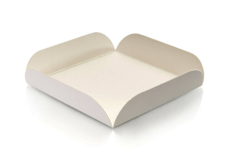 Carré Rainé en carton Blanc Recyclable - 5 tailles (250 UNITES)