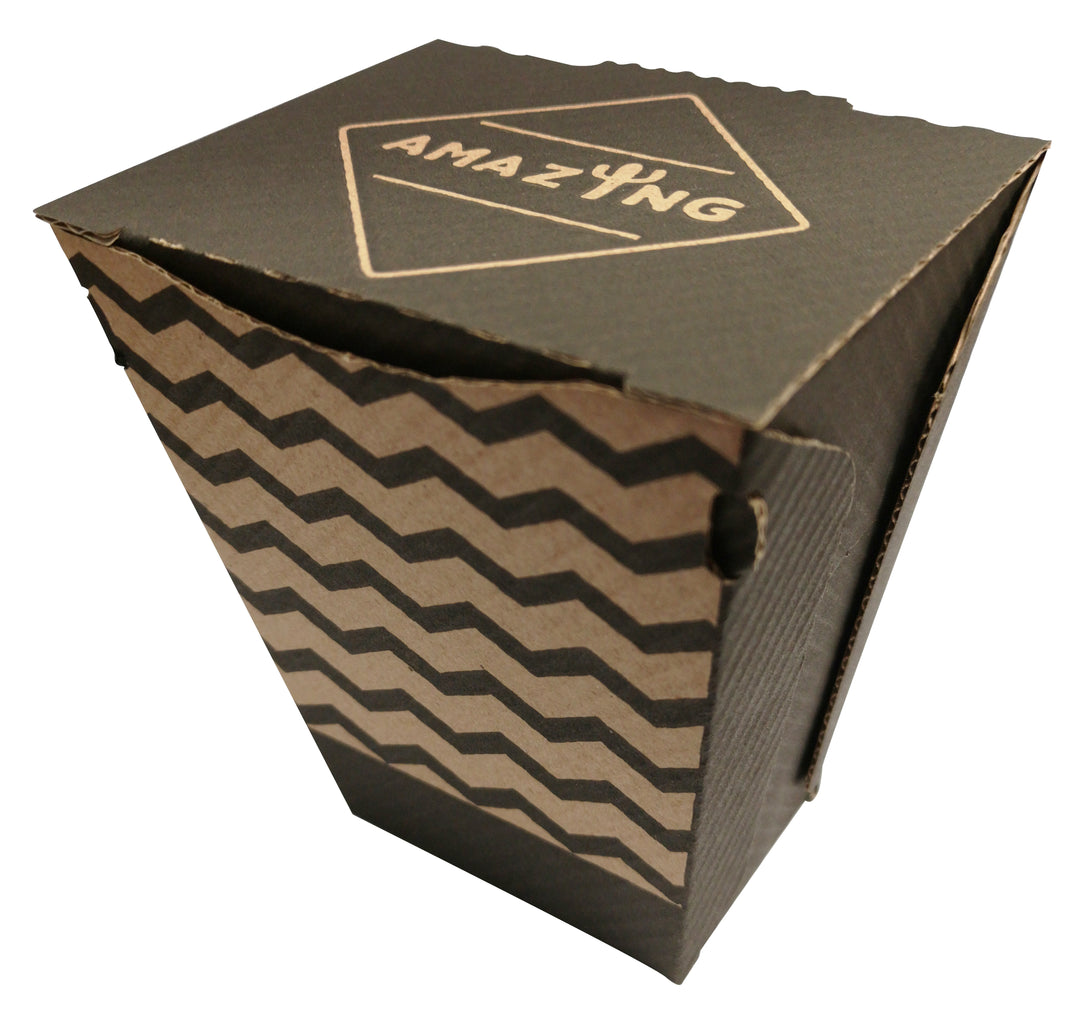 Boîtes pour fast-foods carton brun avec impression (200 unités)